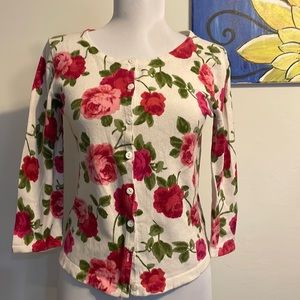 Forever 21-rose cardigan 100% cotton